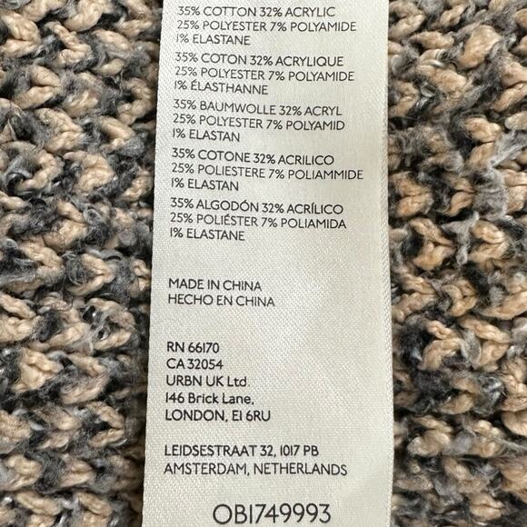 Free People Large Found My Bff Cardi Cardigan Sweater Coat in Sugar and Spice - Picture 12 of 16